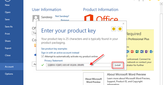 microsoft office product key